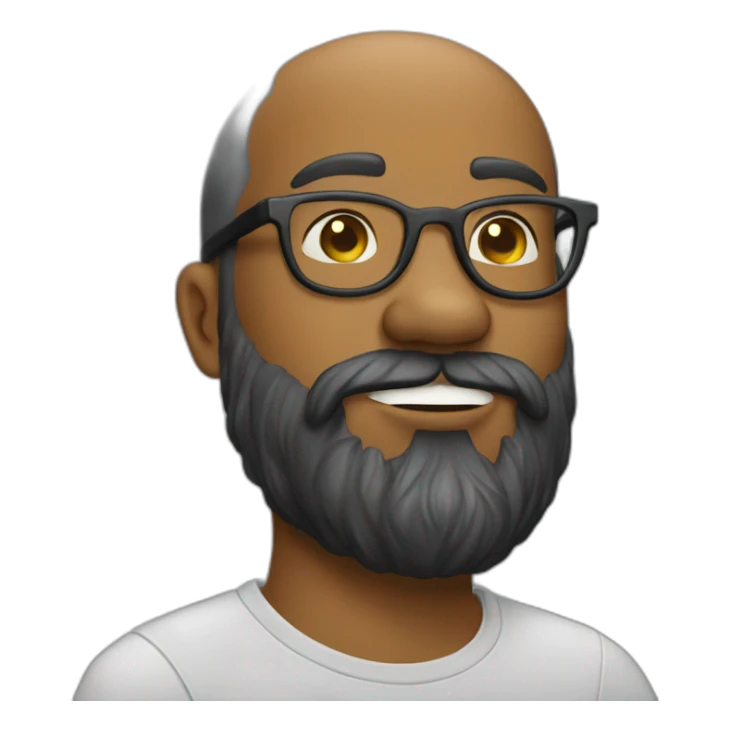 Kissing bearded guy with glasses sticker