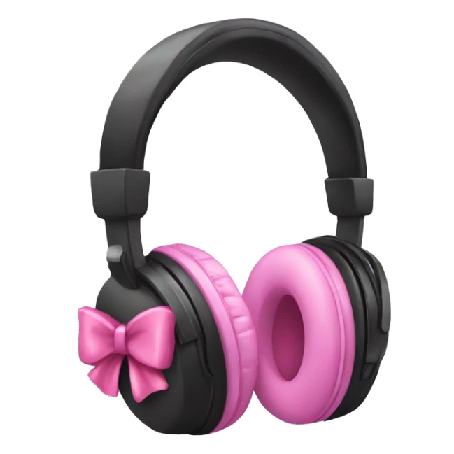 headphones with pink bows sticker