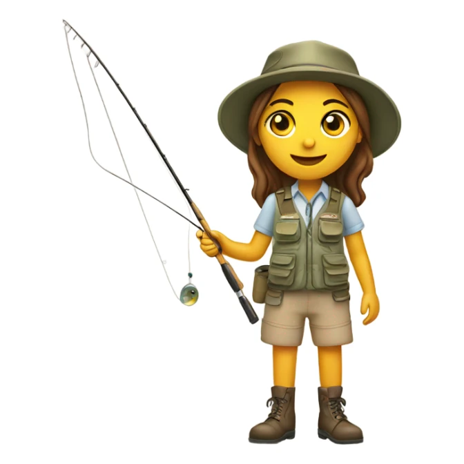 Girl fly fishing  sticker
