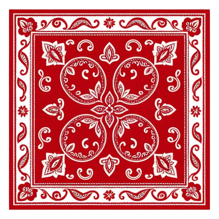Red paisley bandana sticker