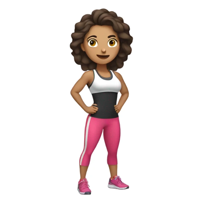 Latina working out sticker