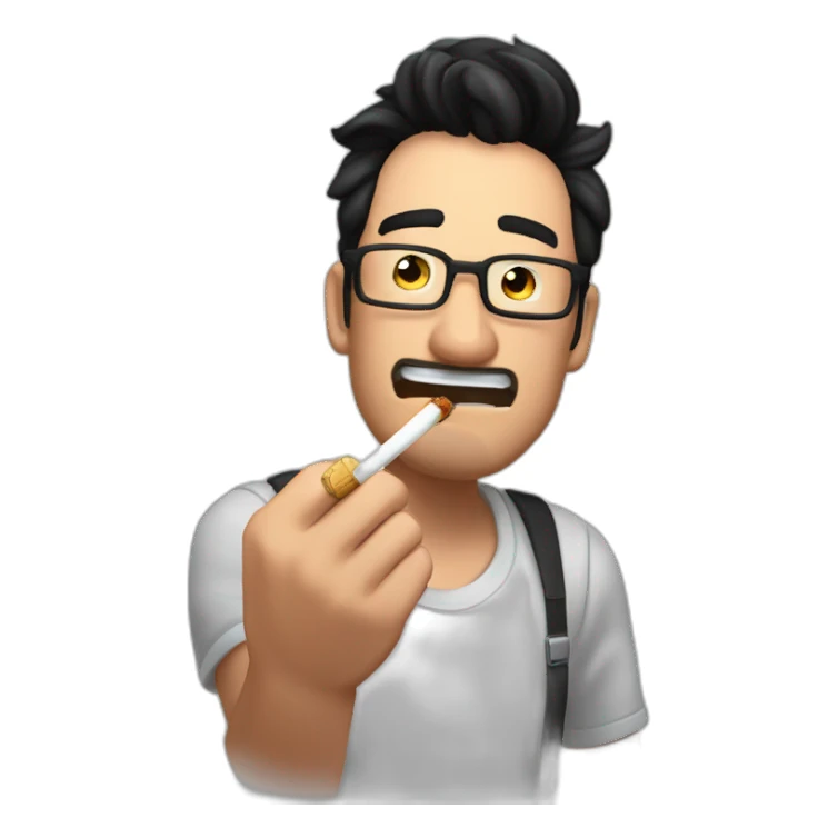Mark "Markiplier" Fischbach holding a cigarette sticker