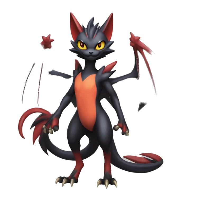  Kawaii Edgy Cool Beautiful Noivern/Nargacuga-Litten full body sticker