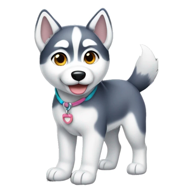 Husky puppy full body sticker
