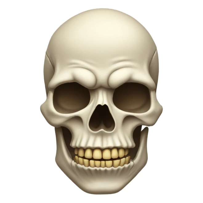 Jaw dropped skull emoji sticker