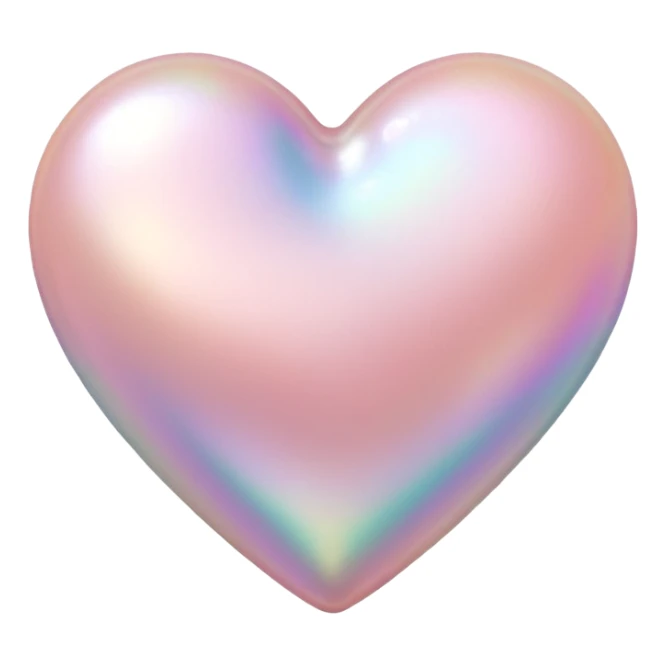 pastel pink pearl heart sticker