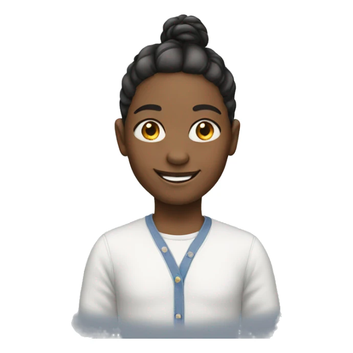 smiling girl with boy outfit sticker