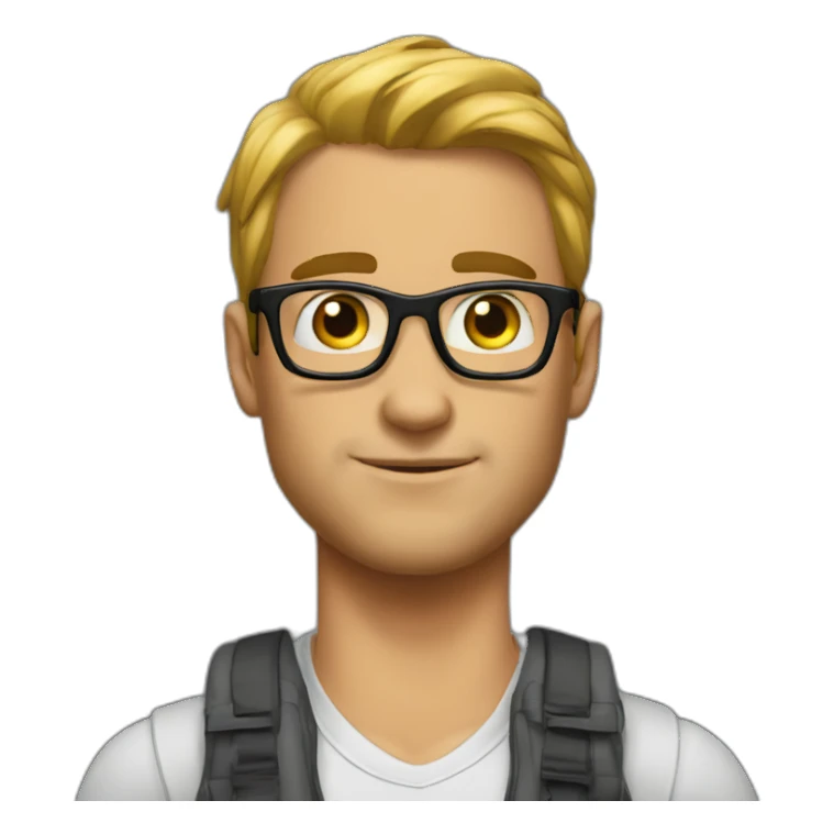 Nerd - tall - men - muscler sticker