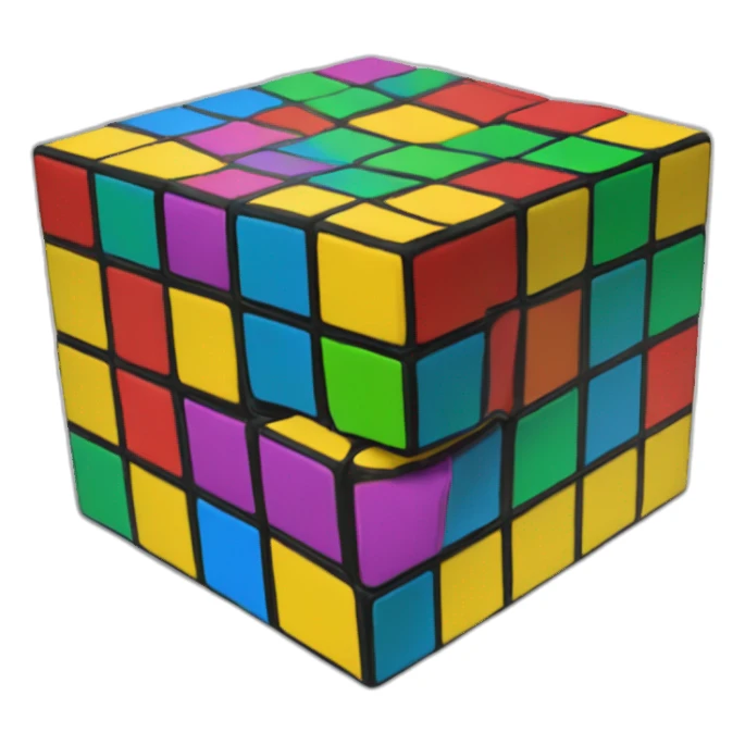 Cubo rubik resuelto 3x3 sticker