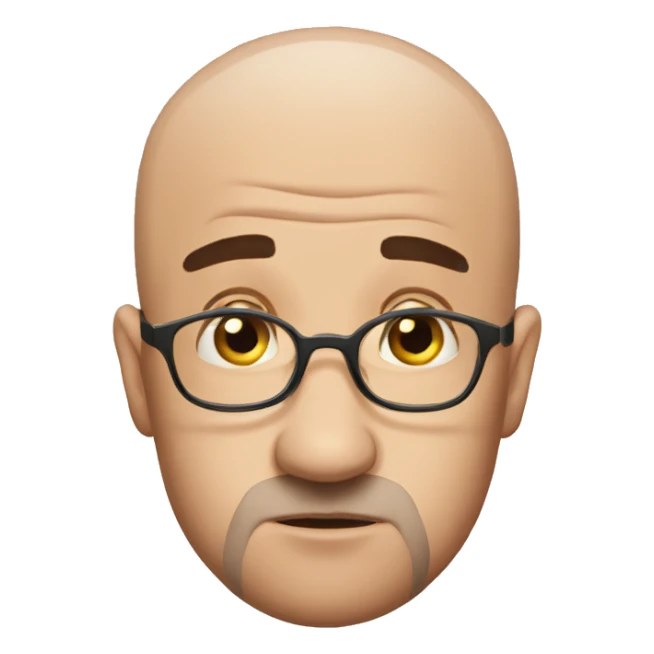 disappointed bald man with baby sticker