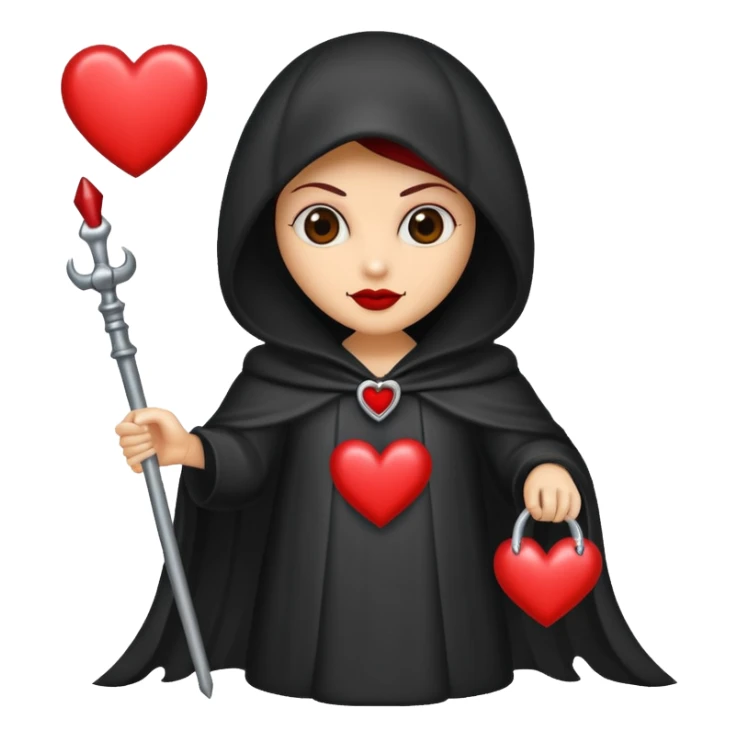 lady reaper with hearts sticker