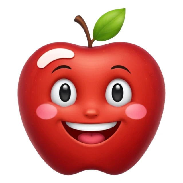 Labubu character as an emoji, smiling expression, apple style sticker