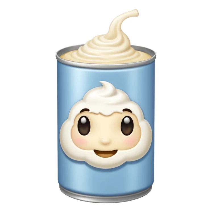 creme fouette avec une bombe sticker