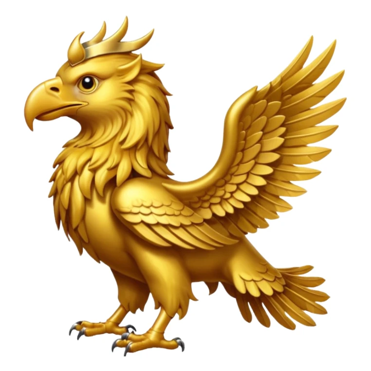 Золотой красивый грифон sticker