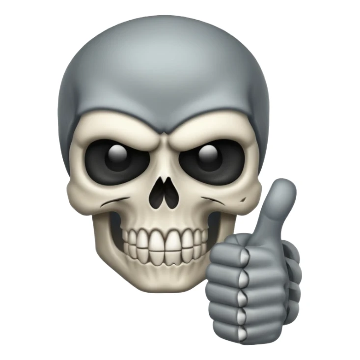 Skull punisher giving thumbs up sticker