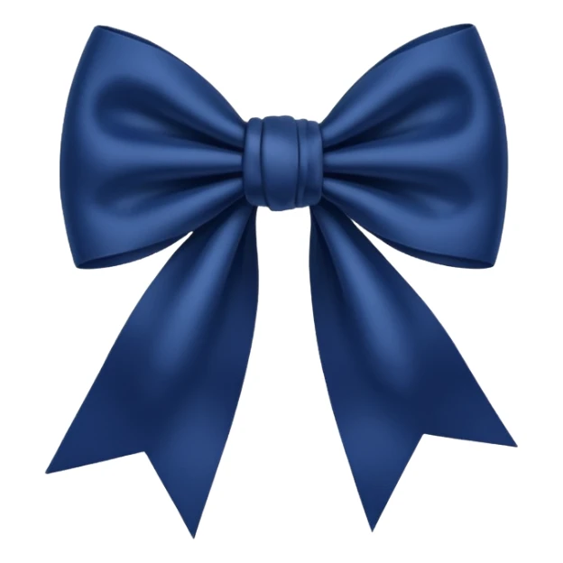 Navy blue bow sticker
