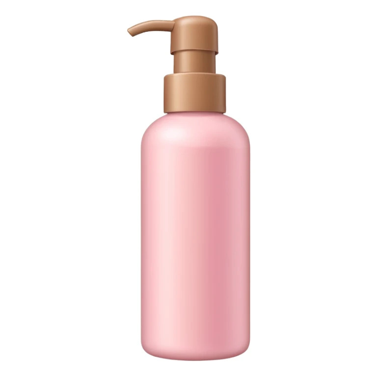 light pink and light brown shampoo bottle sticker