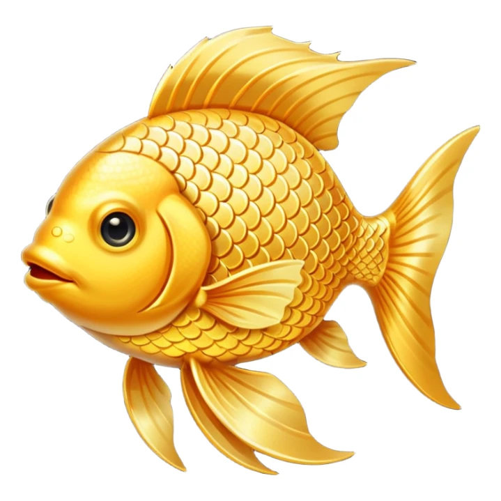High resolution golden fish sticker
