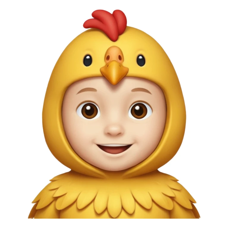 chicken stars kid sticker
