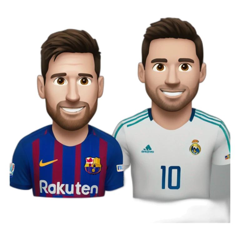 Messi qui regarde ronaldo à jeu nous sticker