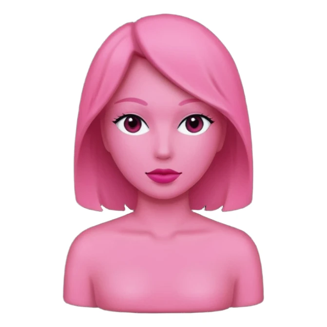 silueta de mujer rosa sin cara sticker