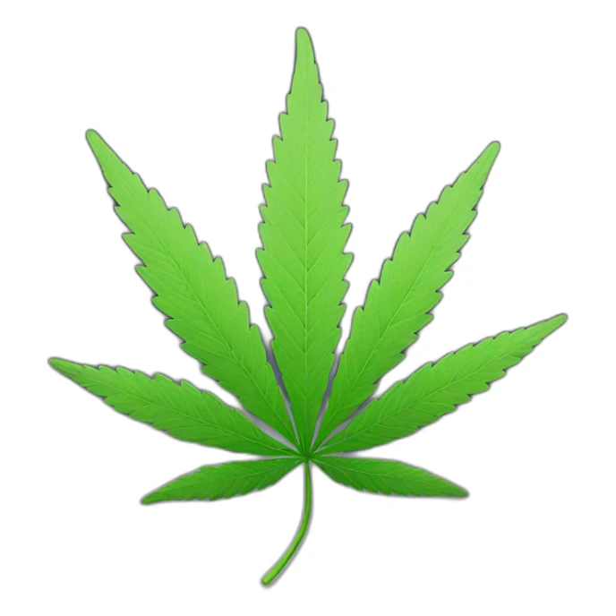 Leaf of cannabis  sticker