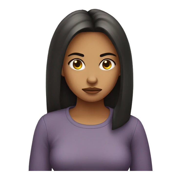 sulking girl sticker