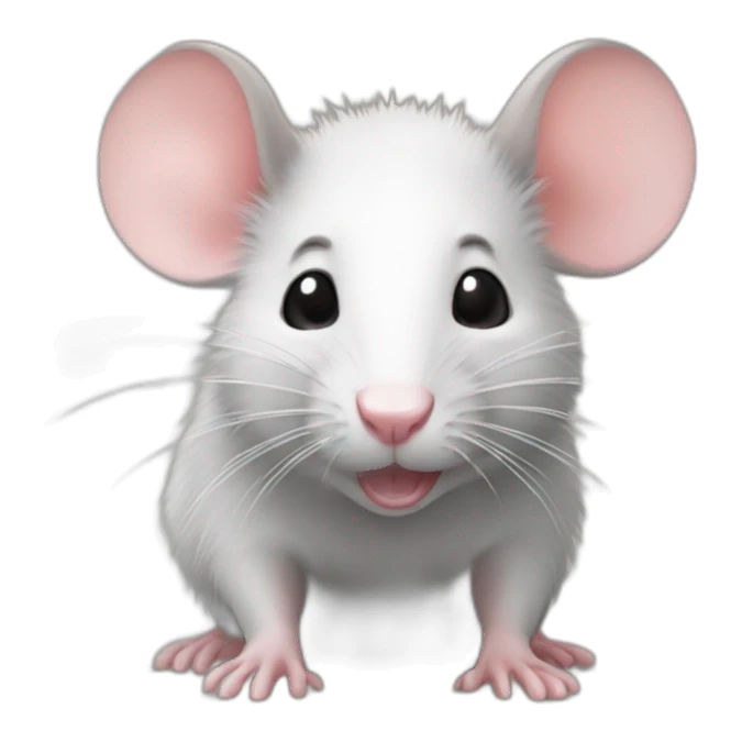 Rat cute with chease in mounth sticker