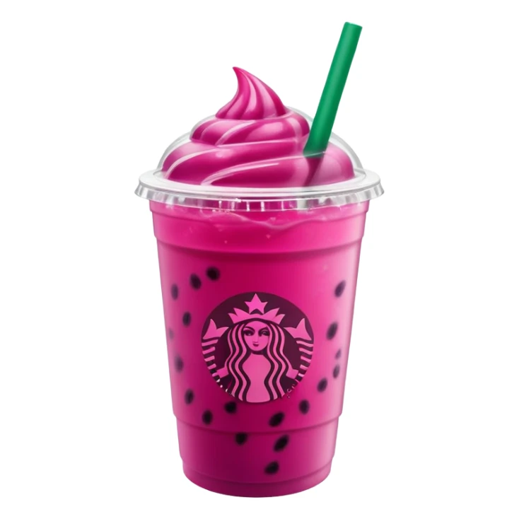 Starbucks dark pink dragonfruit refresher sticker