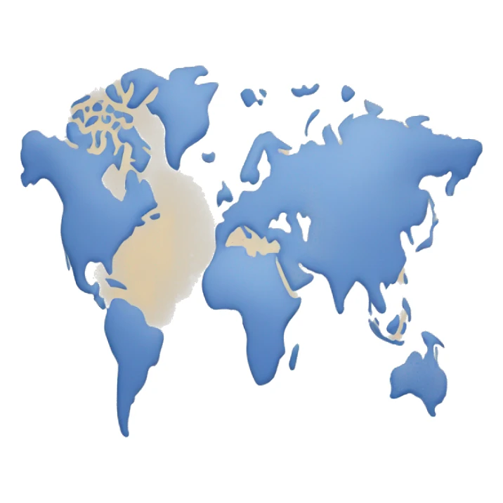 map of the world sticker