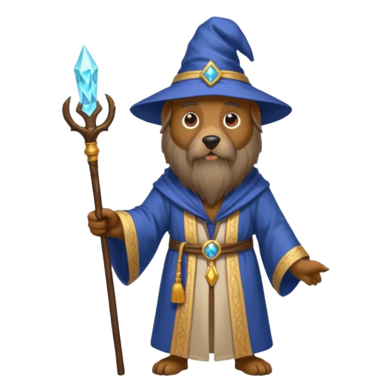 Dog wizard sticker