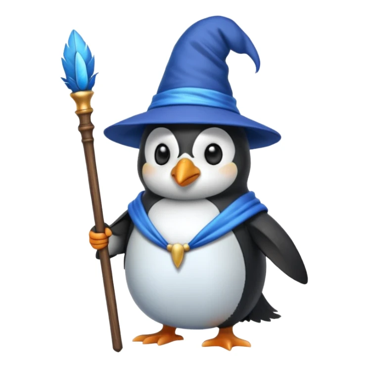 Penguin Wizard sticker