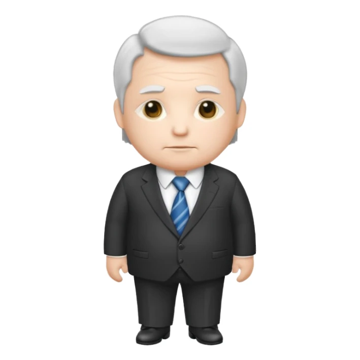 Chibi yaşlı ton ton bir emlak kralı adam sticker