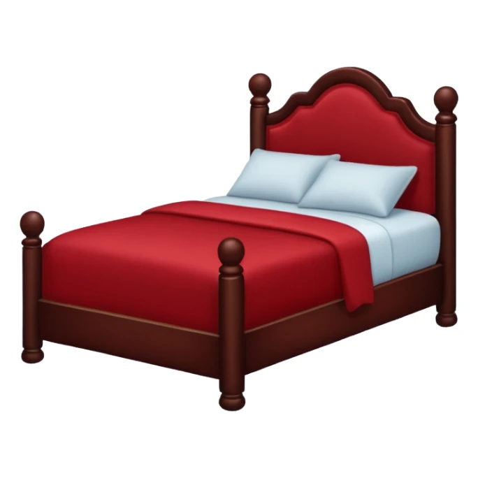 dark red bed emoji sticker