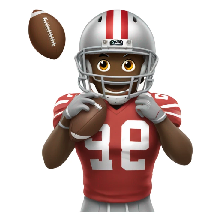 Buckeye holding a football  sticker