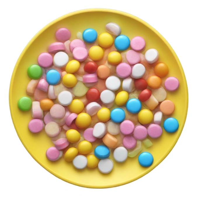 two plates of chewing gum sticker