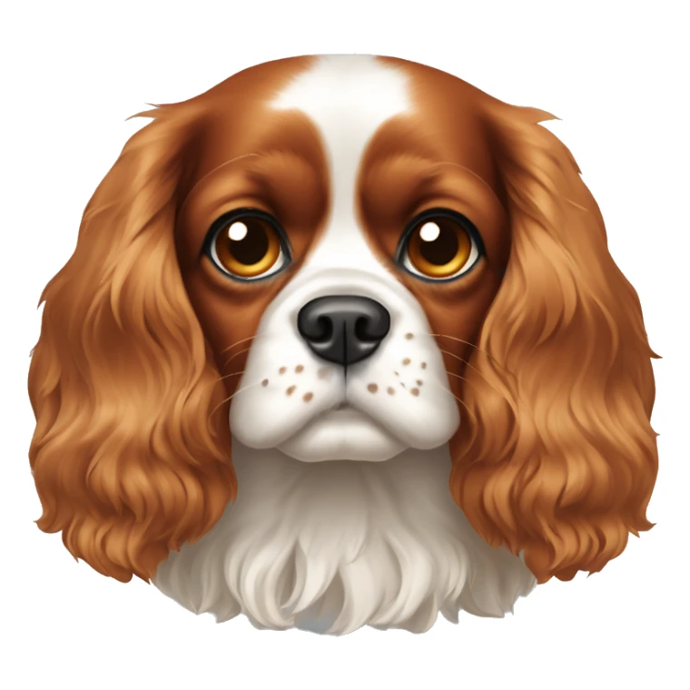 Cavalier King Charles spaniel with a spot on his forehead sticker