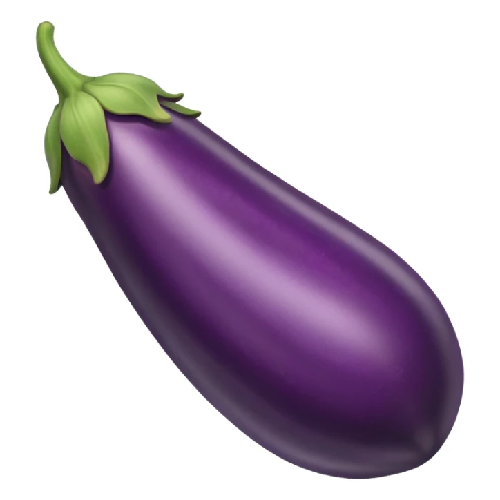 An eggplant very curved pointing downwards sticker