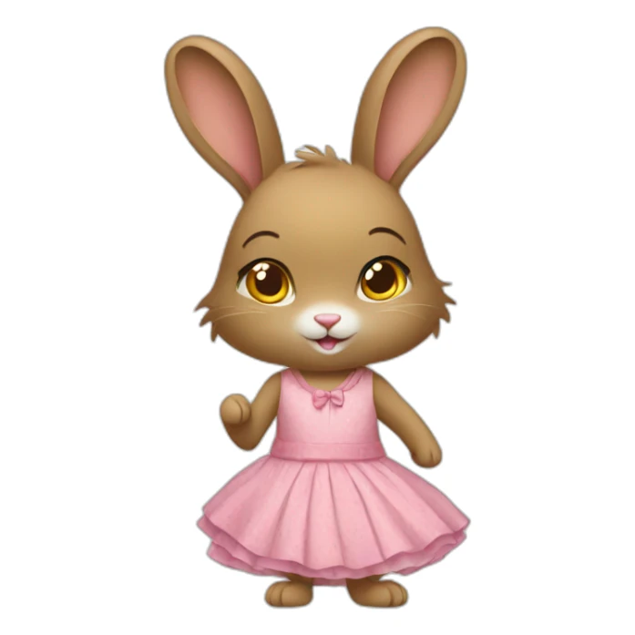 Rabbit with dress sticker