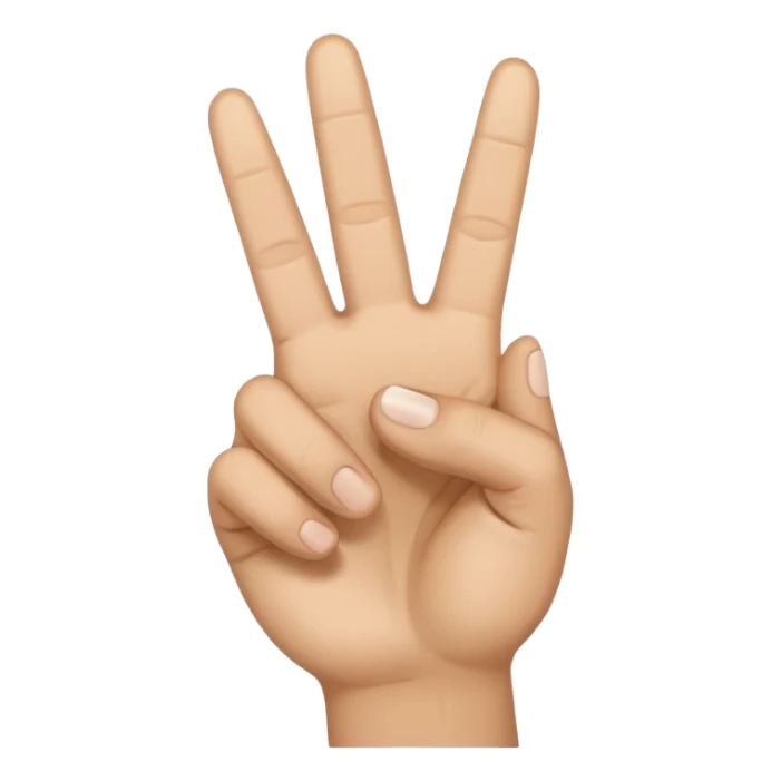 emoji hand peace sign sticker