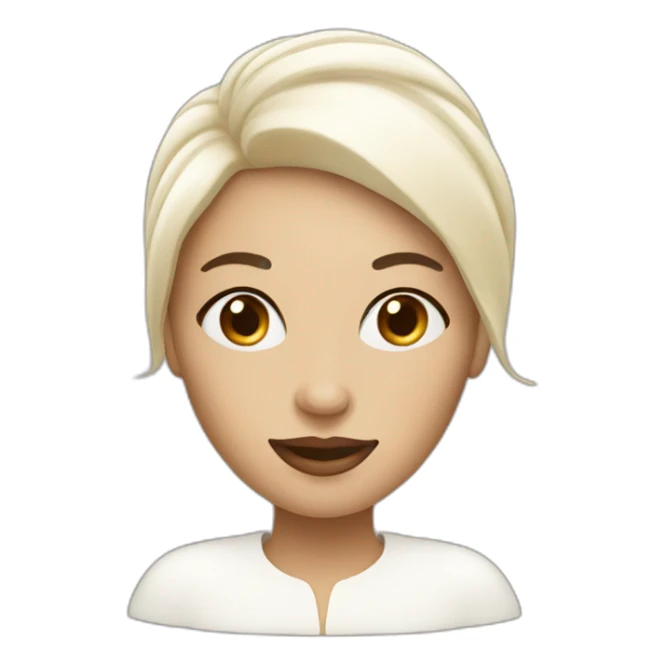 women with cream for face sticker