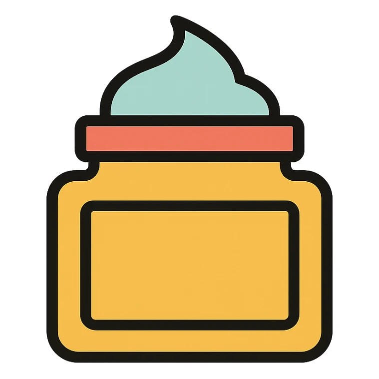 empty cosmetic cream bottle, minimal, clean, modern style sticker