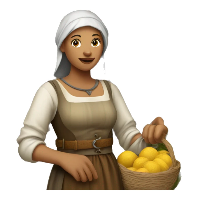 medieval market maid sticker