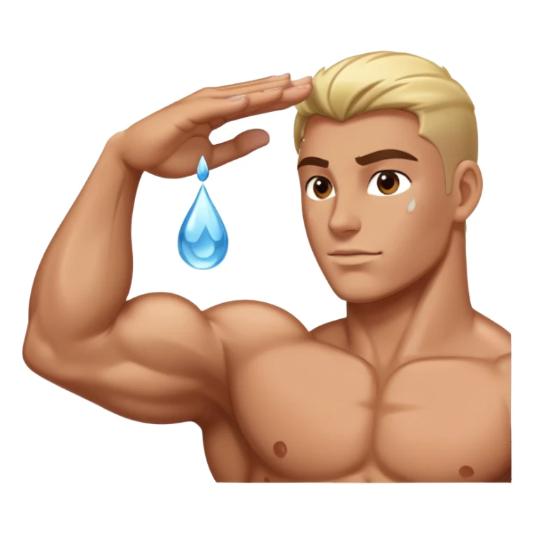 muscle water in the arms sticker