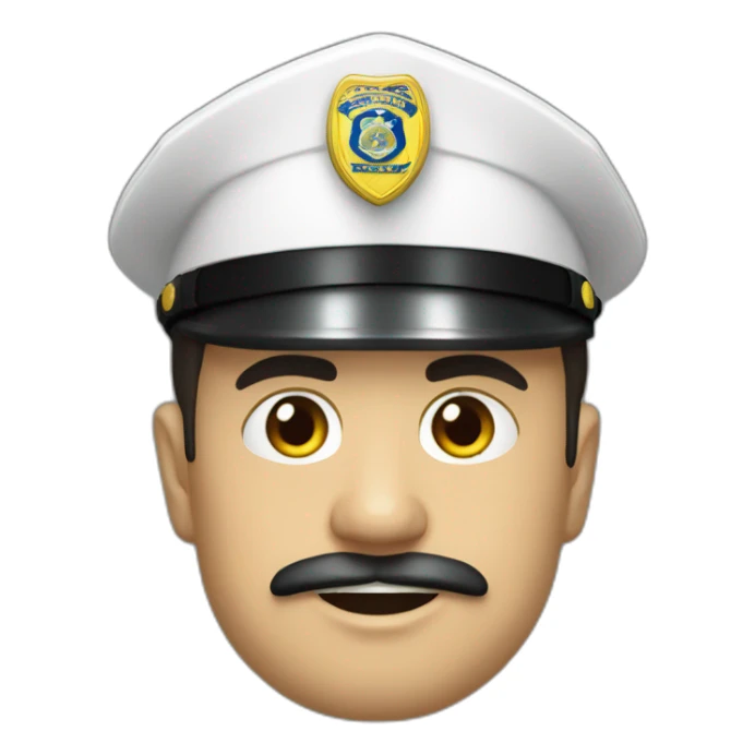 Policía calvo sticker