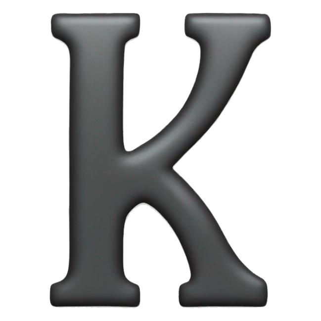 Sing of lettre "K" sticker