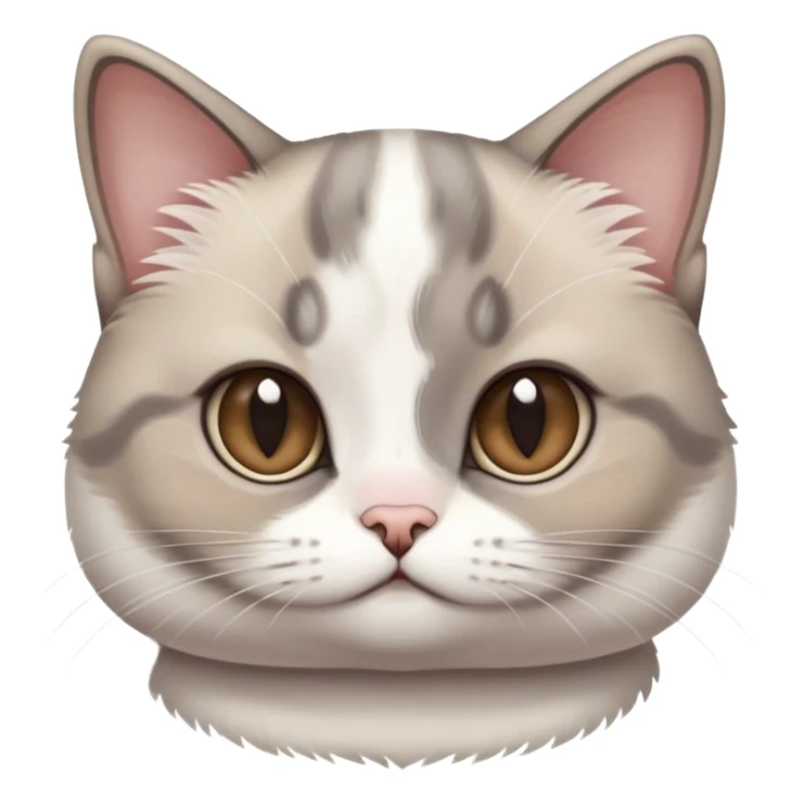 half person half grey and white munchkin cat sticker