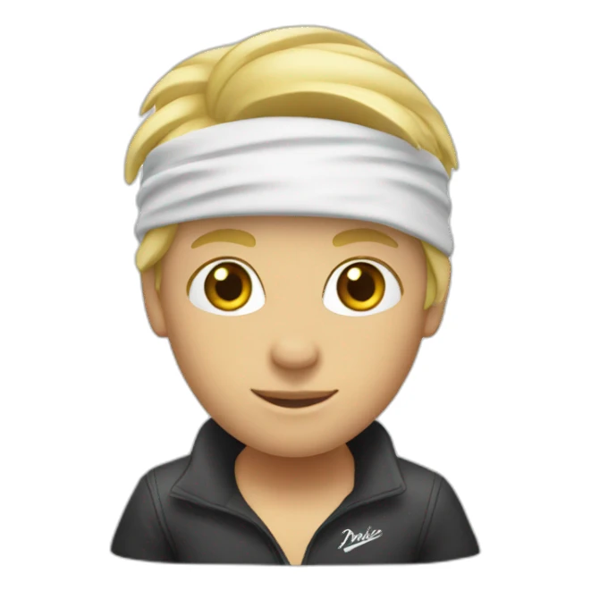 blond surfeur with white bandanna sticker