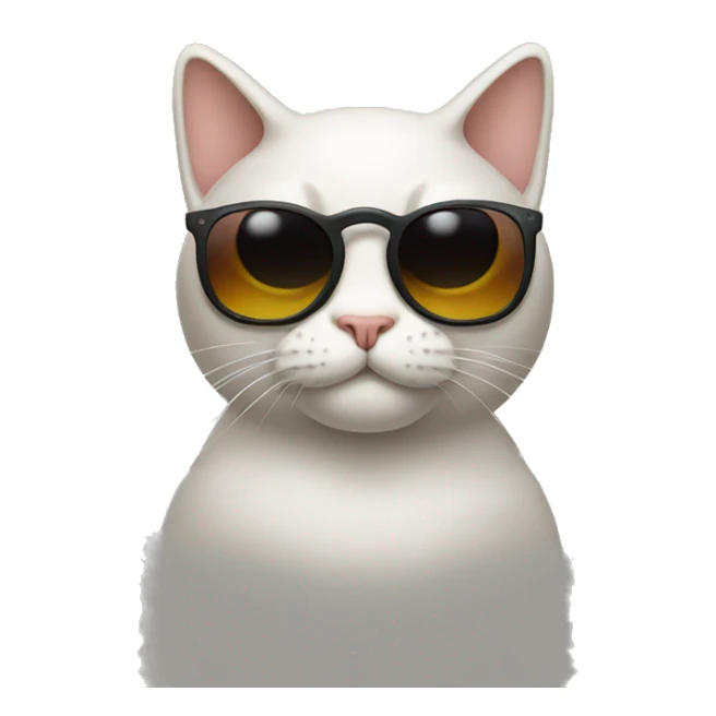 Cat with sunglasses sticker