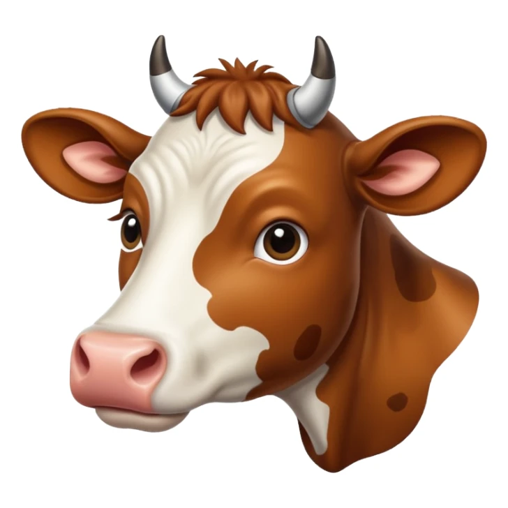 A cow in white background sticker